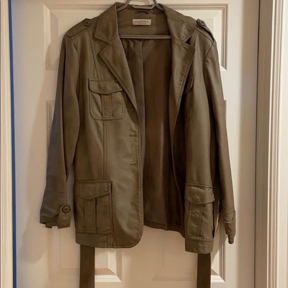 Gray Leather Jacket